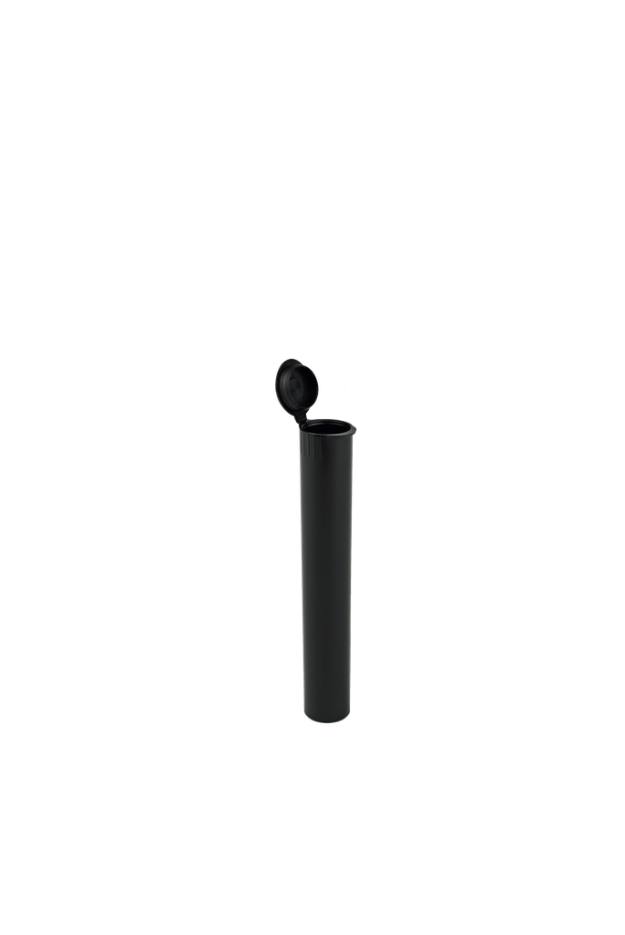 (80mm) Child Resistant Pop Top Pre-Roll Tubes - Black