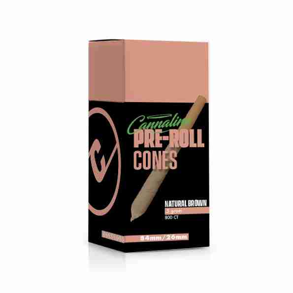 1/2 Gram Natural Brown 84mm Pre-roll Cones