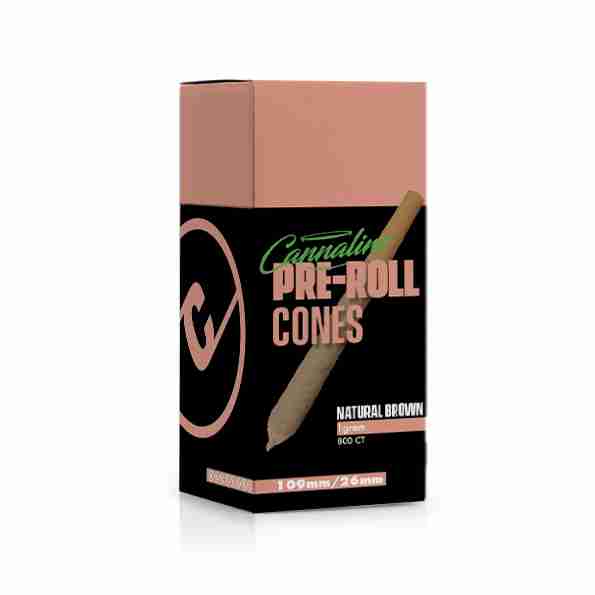 1 Gram Natural Brown 109mm Pre-roll Cones