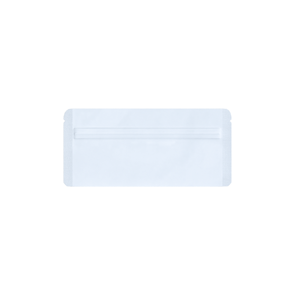 Pre-Roll Glossy Solid White Smell Proof Mylar Bags