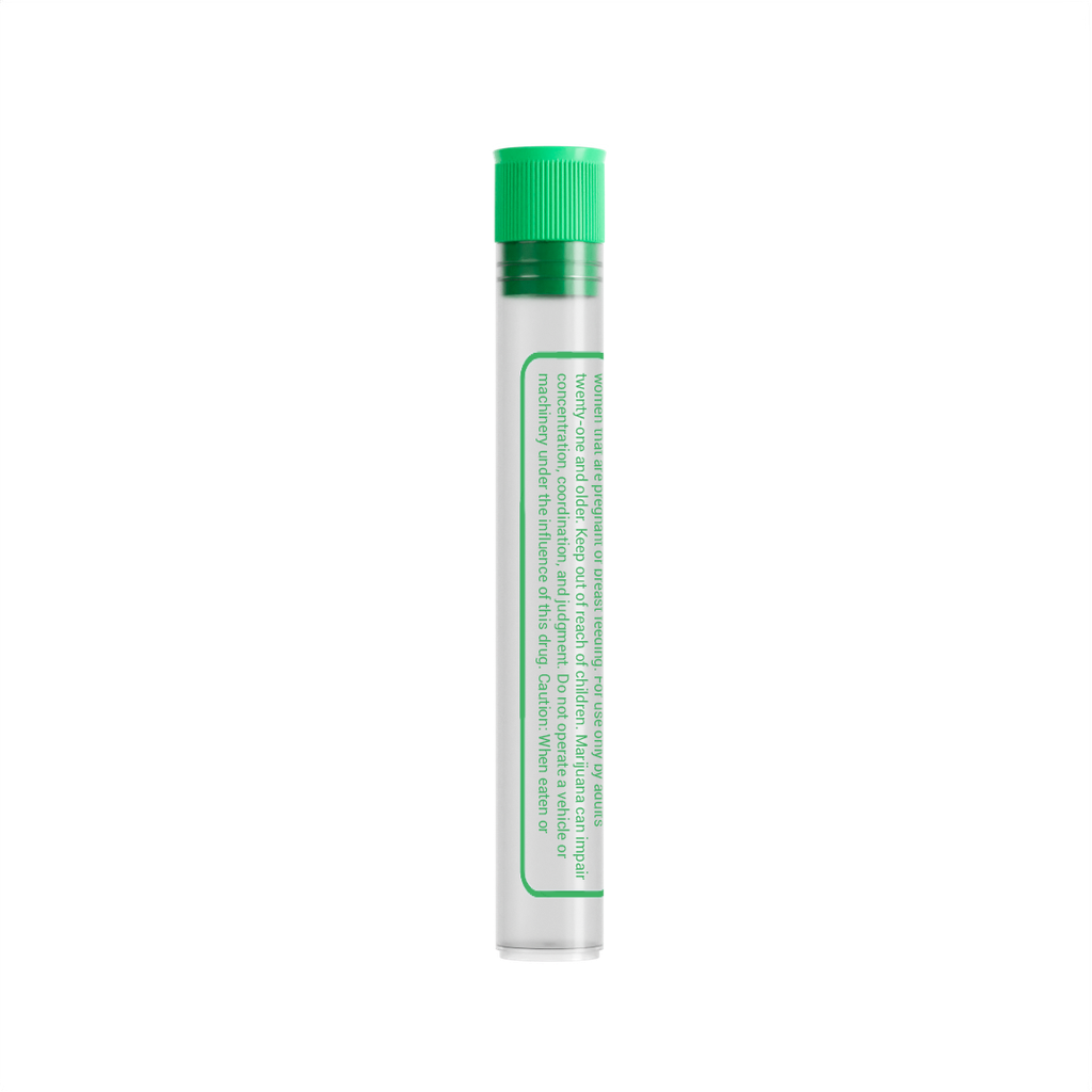 Long (109mm) Green WA State Code Pre-Roll Tubes - Green Lid