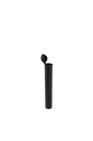 (80mm) Child Resistant Pop Top Pre-Roll Tubes - Black