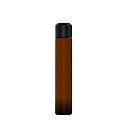 116mm Glass Pre-Roll Tube with Round Black Child Resistant Lid - Amber
