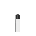 81mm Glass Pre-Roll Tubes with Round Black Child Resistant Lid - Clear